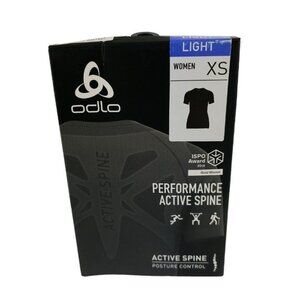 ODLO Women’s Black Performance Active Spine Short Sleeve Top Size XS